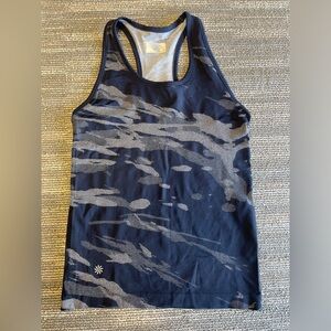 Women’s Athleta Workout Tank Blue and Gray Camo Size Small